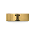 stylish rings for ladies – gold tungsten academic column wedding band