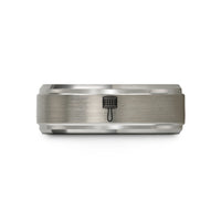 best presents for ladies – gray tungsten cabasa wedding band