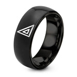 Ladies Gifts for Birthday – black tungsten engineers square ring