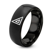 Ladies Gifts for Birthday – black tungsten engineers square ring