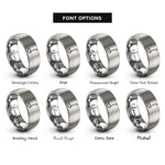 font options for inside engraving on grey ladle rings