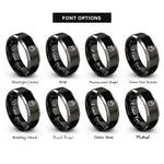 font options for inside engraving on black & gray lady justice rings