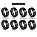 font options for inside engraving on black lady justice scales rings