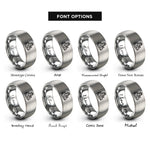 font options for inside engraving on gray lady justice scales rings