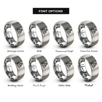 font options for inside engraving on gray lady justice scales rings