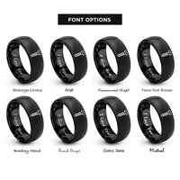 font options for inside engraving on black lag bolt rings
