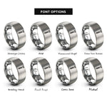 font options for inside engraving on gray lag bolt rings