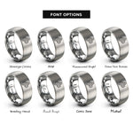 font options for inside engraving on silver lake bathymetry rings
