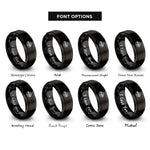font options for inside engraving on black lake peak rings