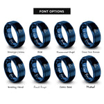 font options for inside engraving on blue lake tent rings