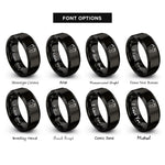 font options for inside engraving on black lakshmi footprints rings
