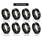 font options for inside engraving on black & grey lamb of god rings