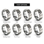 font options for inside engraving on gray lambda rings