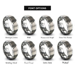 font options for inside engraving on gray lambda rings