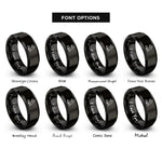 font options for inside engraving on black lamp of knowledge rings