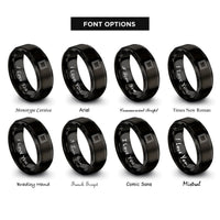 font options for inside engraving on black lantern border rings