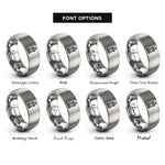 font options for inside engraving on grey lantern rings