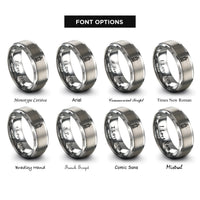 font options for inside engraving on silver lantern rings