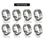 font options for inside engraving on gray lantern moon rings