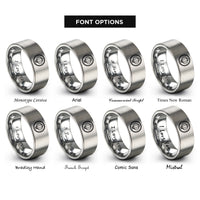 font options for inside engraving on grey lantern rope rings