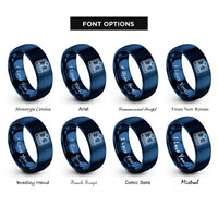 font options for inside engraving on blue laser cutter rings