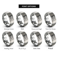 font options for inside engraving on gray laser cutter rings