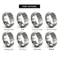 font options for inside engraving on grey laser level rings