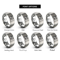 font options for inside engraving on gray laser level rings