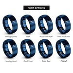 font options for inside engraving on blue laser pointer rings