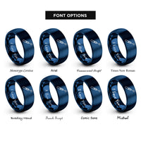 font options for inside engraving on blue laser pointer rings
