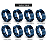 font options for inside engraving on blue laser pointer rings