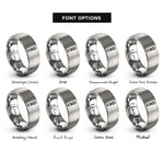 font options for inside engraving on gray laser pointer rings