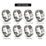 font options for inside engraving on gray laser pointer rings