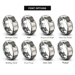 font options for inside engraving on gray laser pointer rings