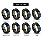 font options for inside engraving on gunmetal & blue laser pointer rings