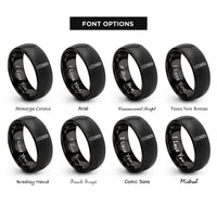 font options for inside engraving on black lash extension tweezers rings