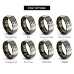 font options for inside engraving on gunmetal & gray lash fan rings