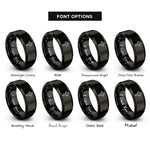font options for inside engraving on black latin cross rings