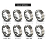 font options for inside engraving on gray latin cross rings