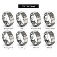 font options for inside engraving on gray latin cross rings