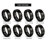 font options for inside engraving on black latitude circle rings