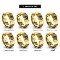 font options for inside engraving on gold lattice pie rings
