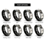 font options for inside engraving on black & grey law book rings