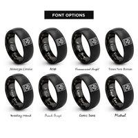 font options for inside engraving on black law book rings