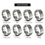 font options for inside engraving on gray law book rings