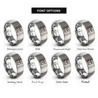 font options for inside engraving on gray law book rings