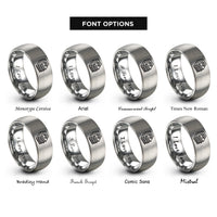 font options for inside engraving on grey law books stack rings