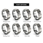 font options for inside engraving on grey lax rings