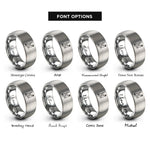 font options for inside engraving on gray lead climber rings