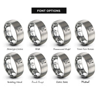 font options for inside engraving on gray lead climber rings